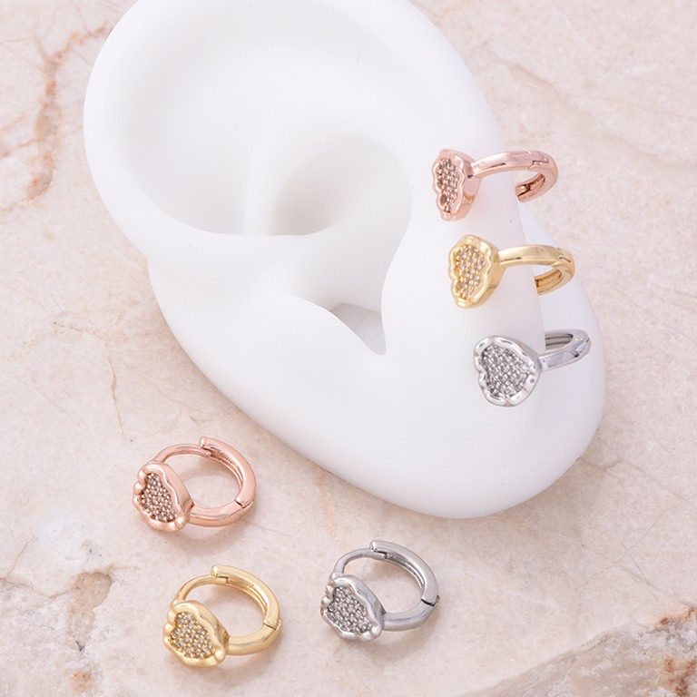 Aretes huggies 3069 (3 pares) dorado