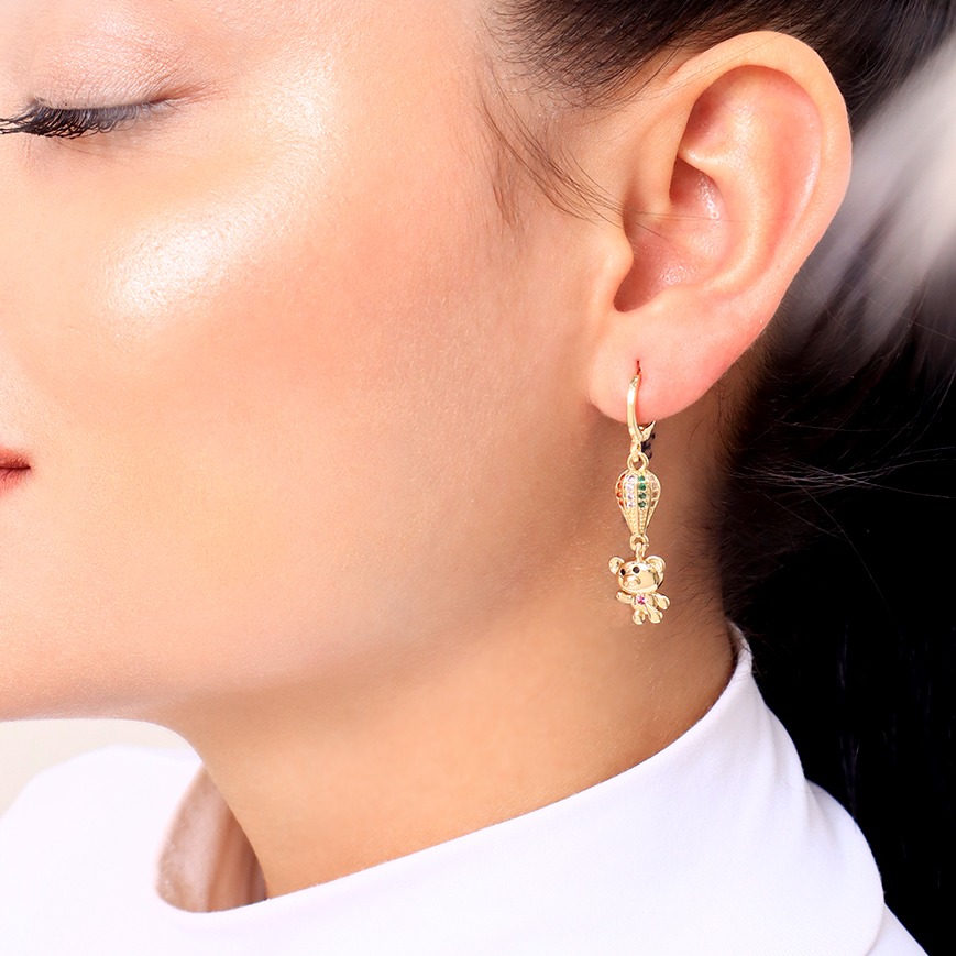 Aretes huggies 3002 dorado