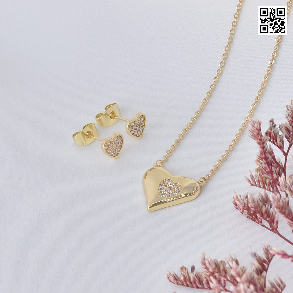 Juego de aretes 0078 dorado