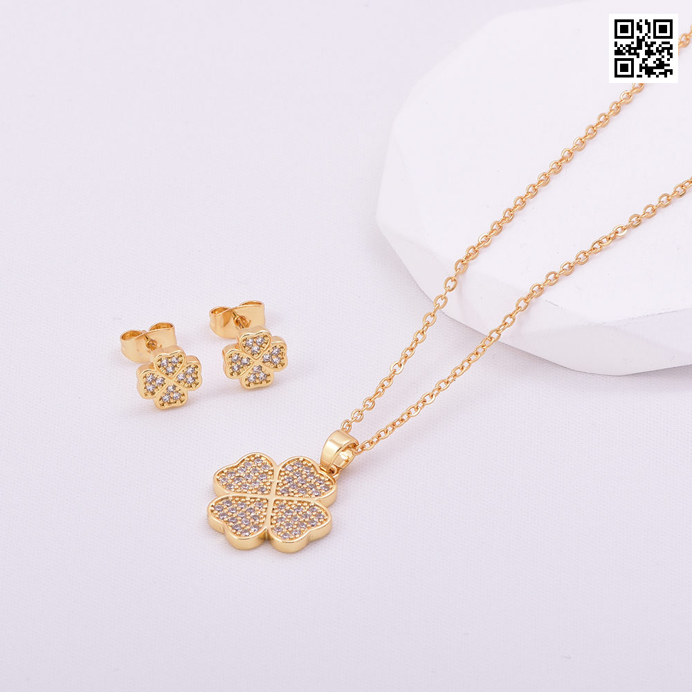 Juego de aretes 3028 dorado