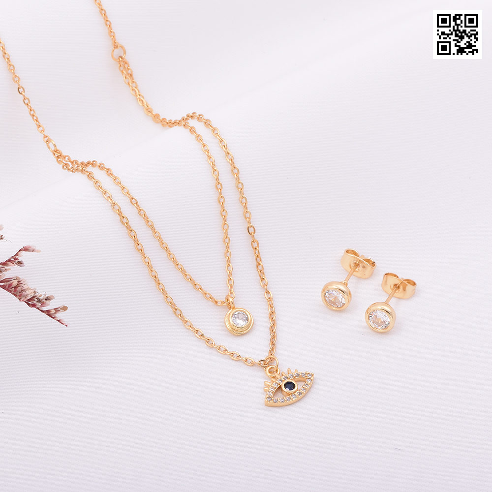 Juego de aretes 3016 dorado