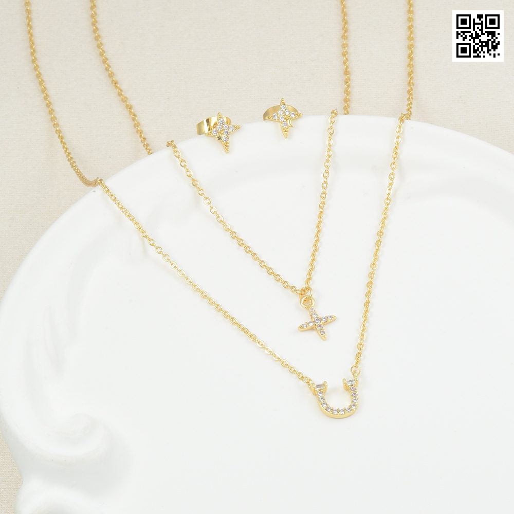 Juego de aretes 3099 dorado