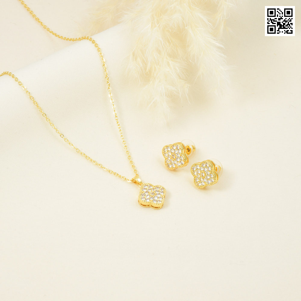 Juego de aretes 7102 dorado