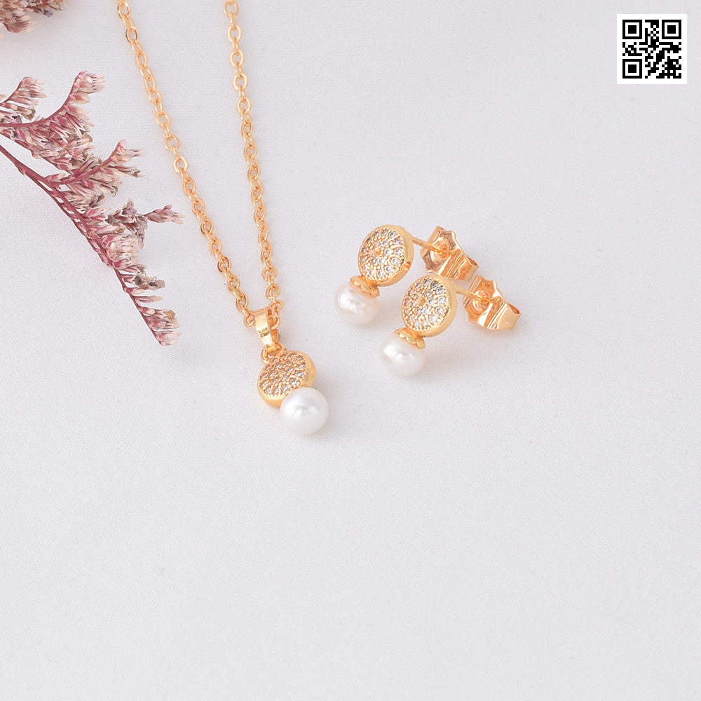 Juego de aretes 6127 dorado