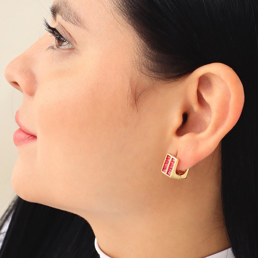 Aretes huggies 9358 dorado