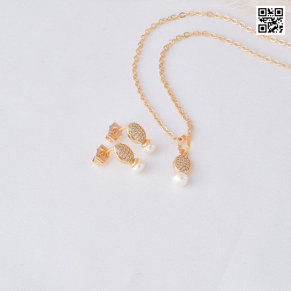 Juego de aretes 6125 dorado