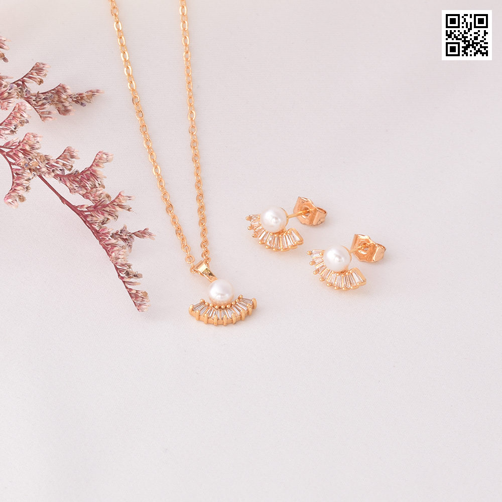 Juego de aretes 6122 dorado
