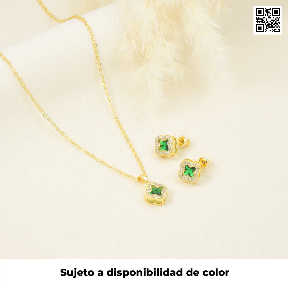 Juego de aretes 7100 dorado