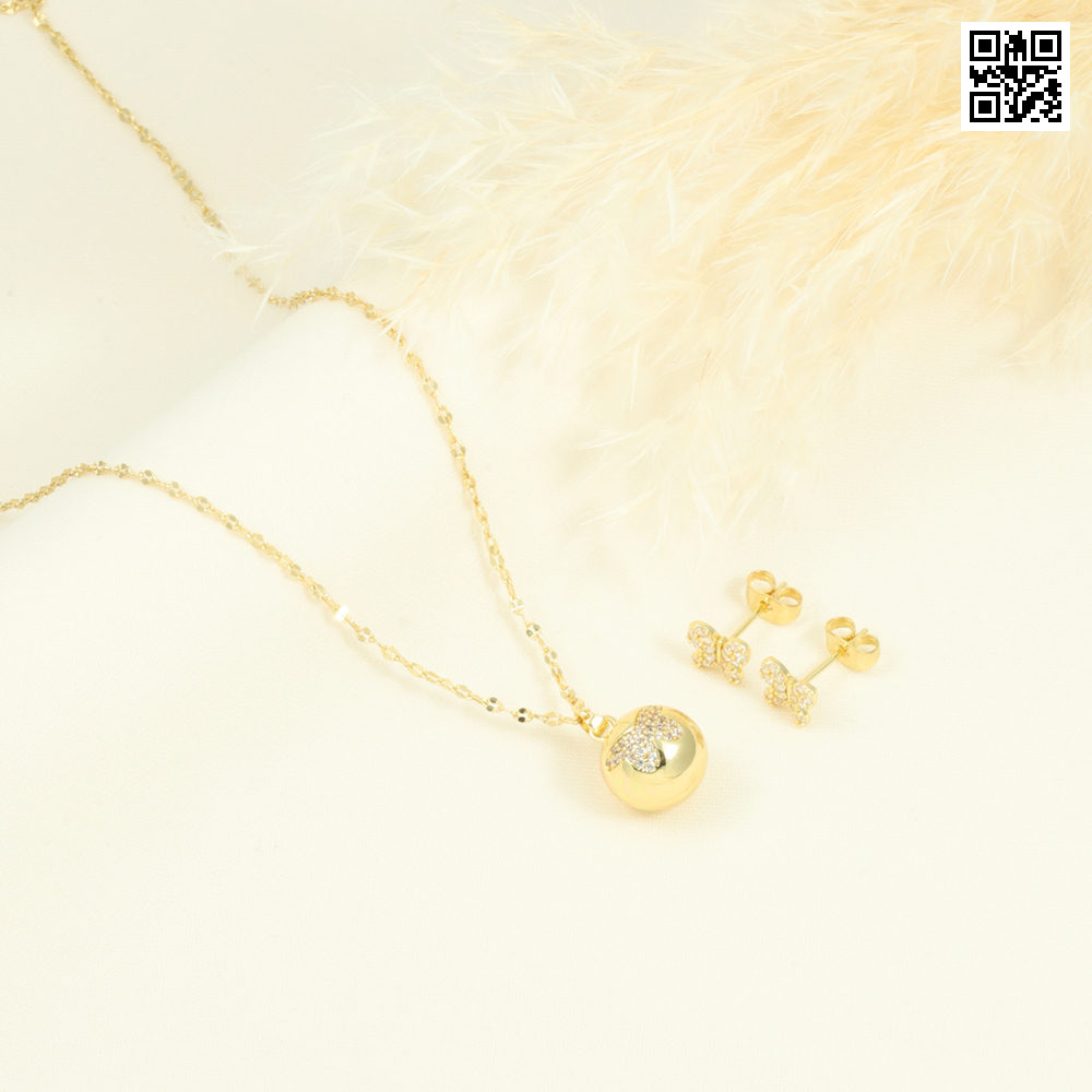 Juego de aretes 7024 dorado