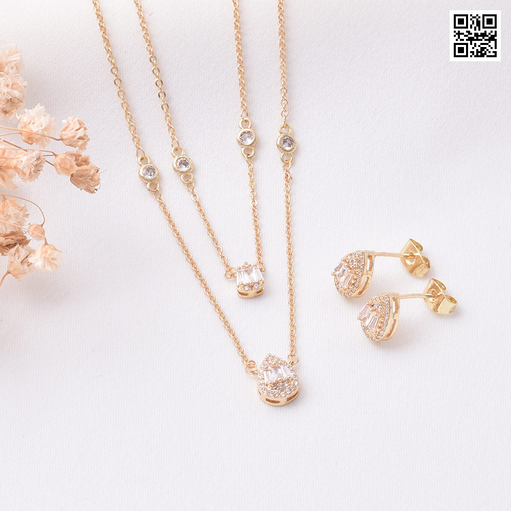 Juego de aretes 0054 dorado