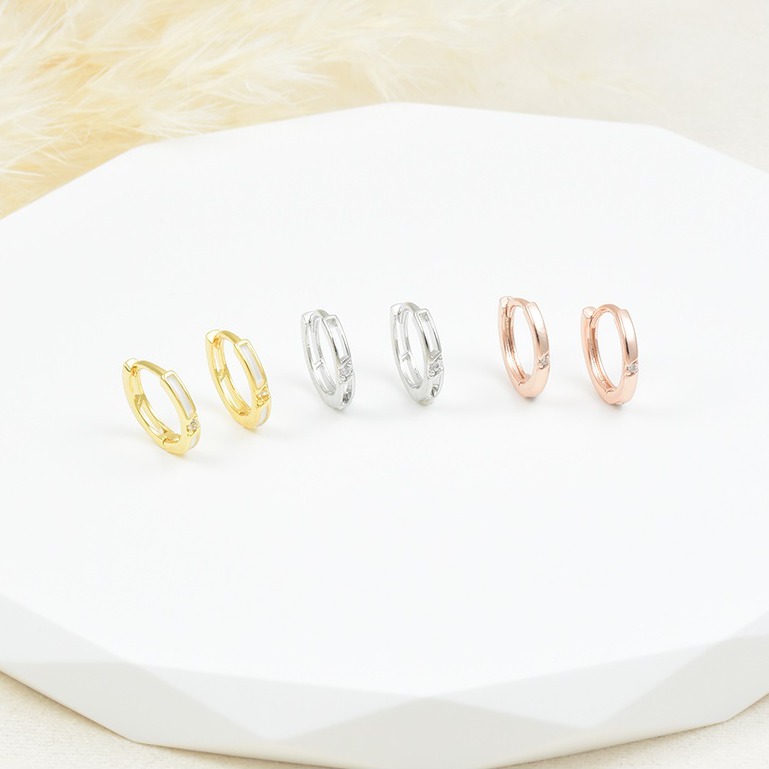 Aretes huggies 3047 (3 pares) dorado