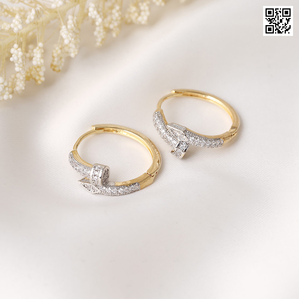 Aretes huggies 1443 dorado