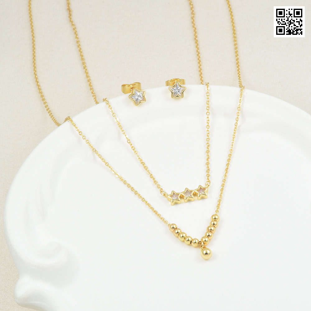 Juego de aretes 3096 dorado