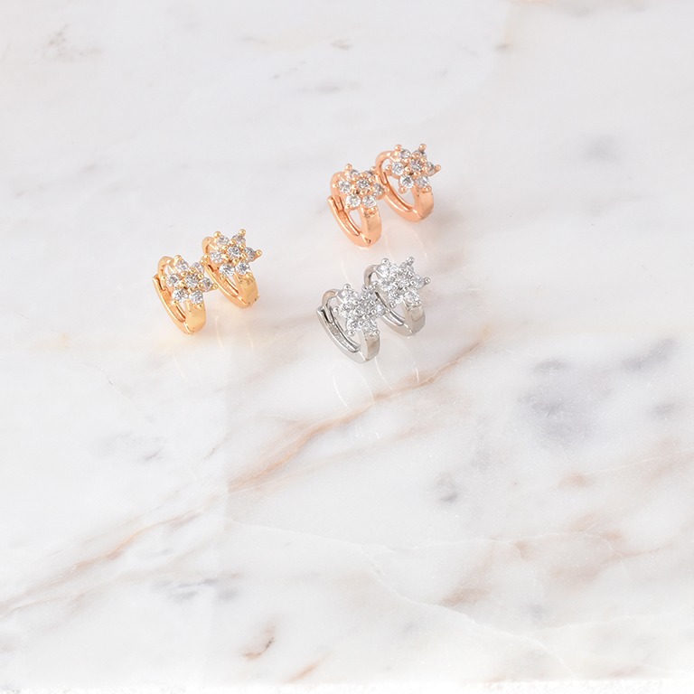 Aretes huggies 6036 (3 pares) dorado