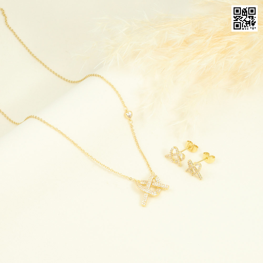 Juego de aretes 7012 dorado